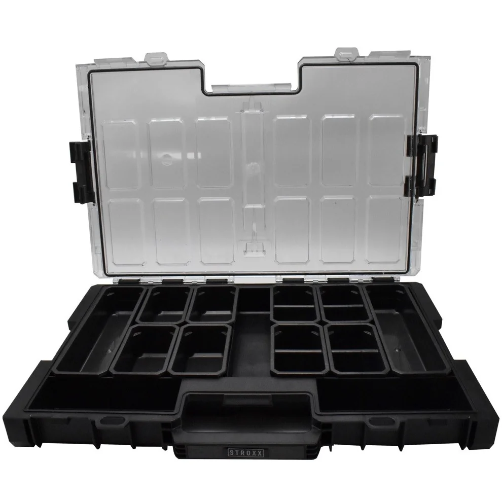 Cutie organizatoare STROXX Stroboxx L cuplabila, dimensiune 531 X 379 X 77 mm culoare negru