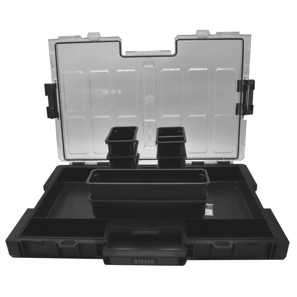 Cutie organizatoare STROXX Stroboxx L cuplabila, dimensiune 531 X 379 X 77 mm culoare negru
