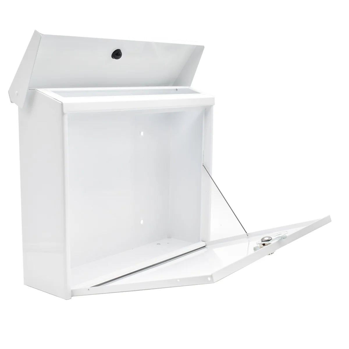Cutie postala Premium BURG-WACHTER model Amsterdam 867 din otel galvanizat cu incuiere 2 chei culoare alb 320 x 377 x 115 mm