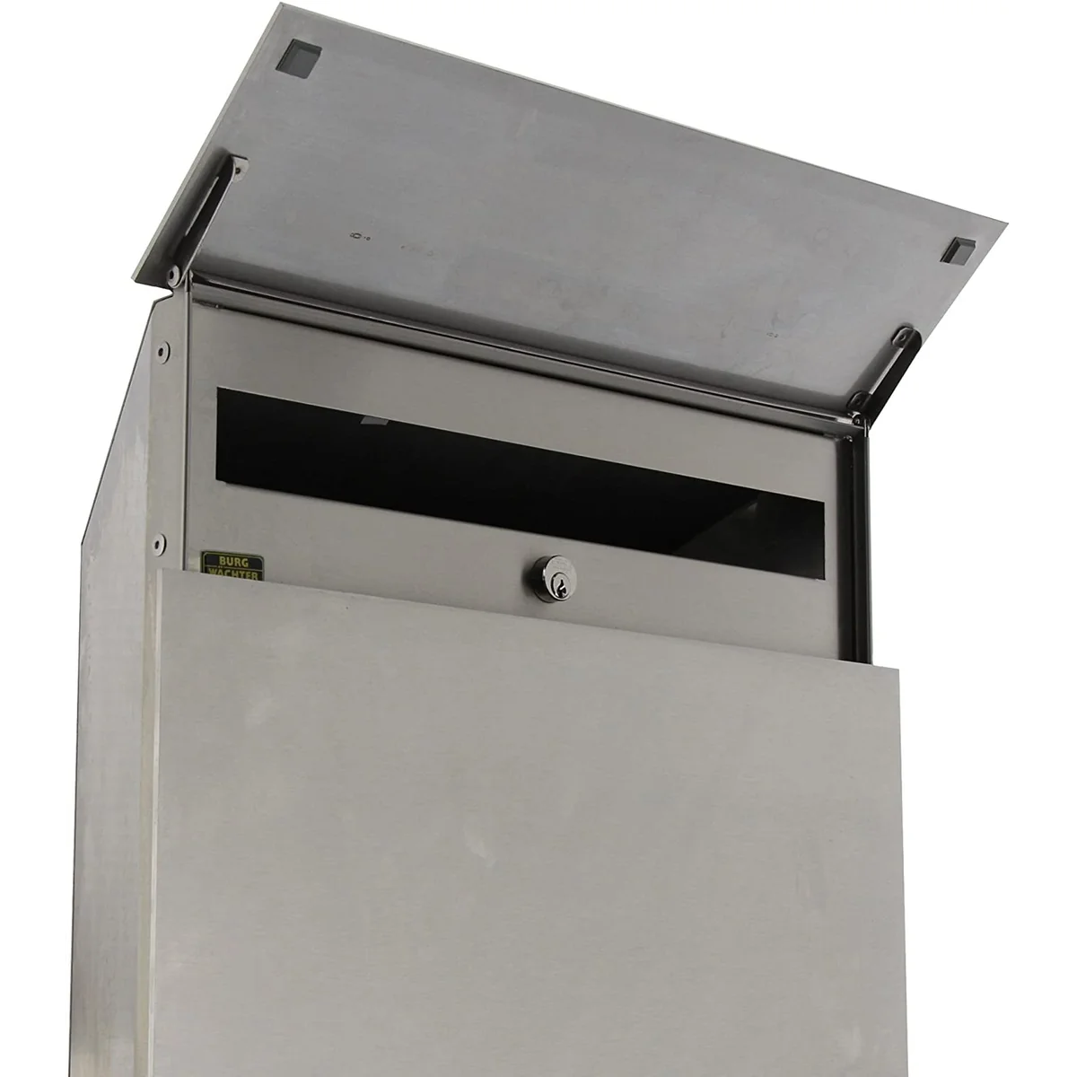 Cutie postala Premium BURG-WACHTER model Quadus 3745 NI din inox cu incuiere 2 chei, culoare inox 497 x 475 x 145 mm