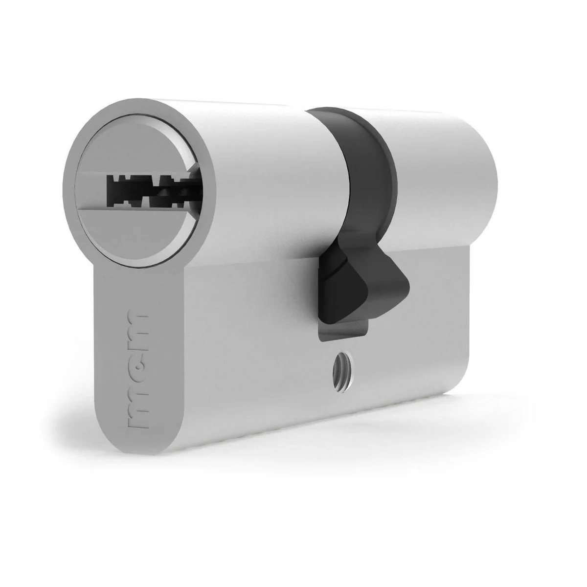 Cilindru cu amprenta mcm BPS 45x45, cu protectie la lovire, functie antipanica, cartela multiplicare chei, nichel, 5 chei