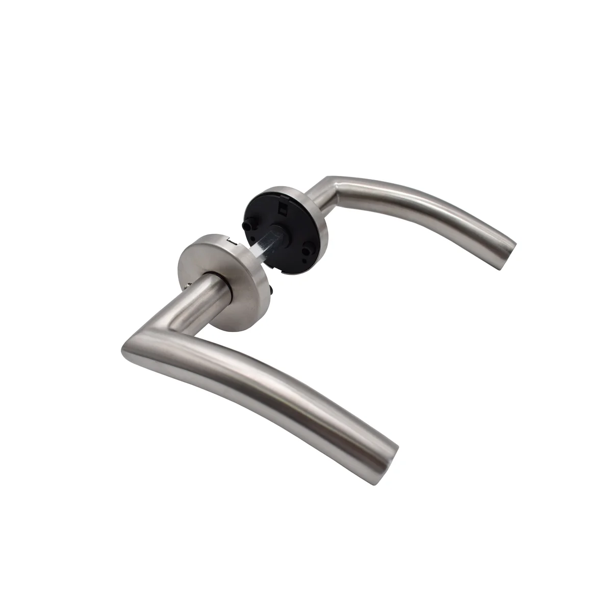 Maner usa de interior STROXX model Madlin cu rozeta pentru baie , material inox mat
