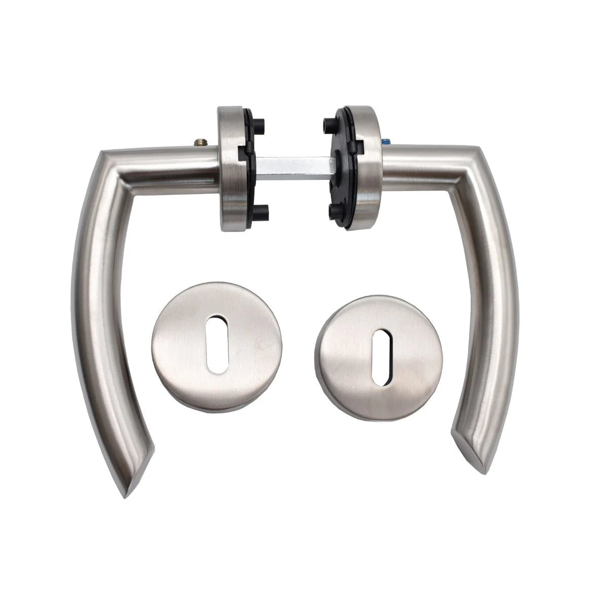 Maner usa de interior STROXX model Britt cu rozeta pentru cheie , material inox mat