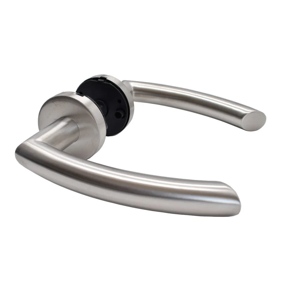 Maner usa de interior STROXX model Britt cu rozeta pentru cheie , material inox mat