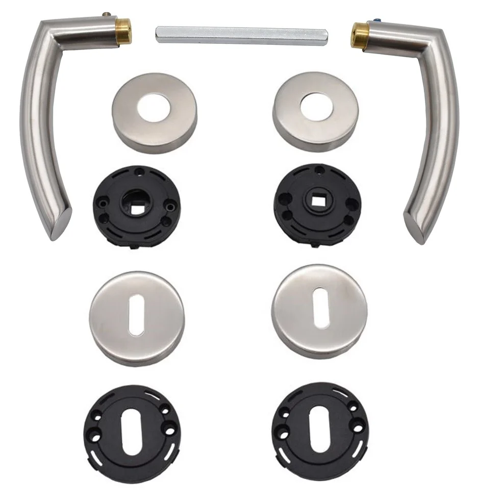 Maner usa de interior STROXX model Britt cu rozeta pentru cheie , material inox mat