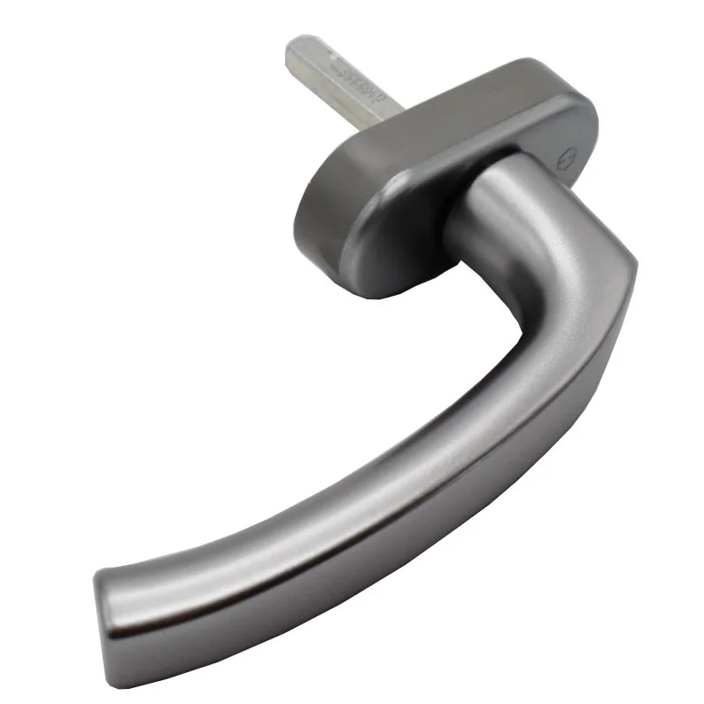 Maner geam termopan, Hoppe Flensburg, aluminiu, functie Secustik, patrat variabil 7/32-42 mm, index 90 grade, culoare titan F9