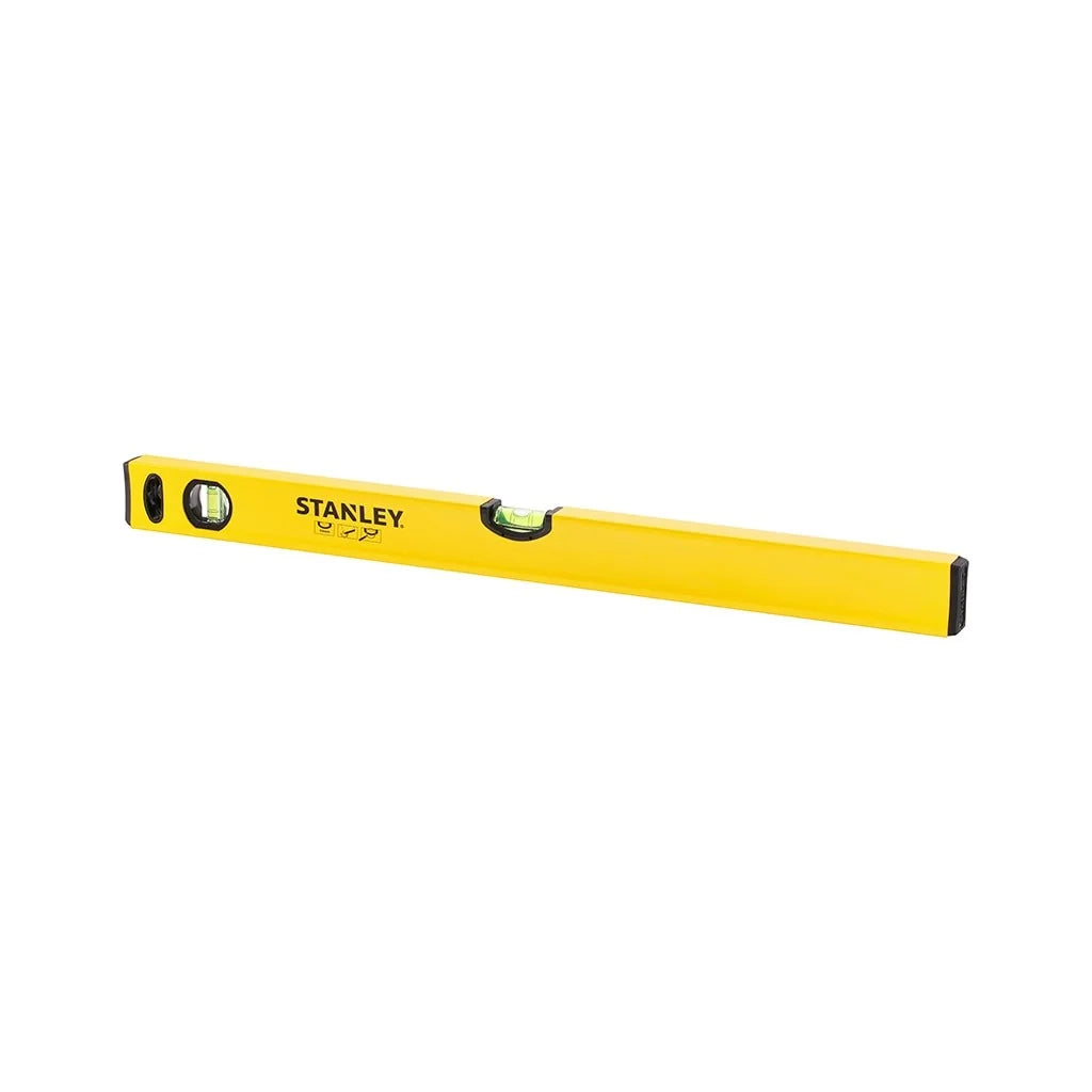 Nivela cu bula de aer STANLEY Classic cu doua fiole de verificare lungime 60 centimetri culoare galben STHT1-43103