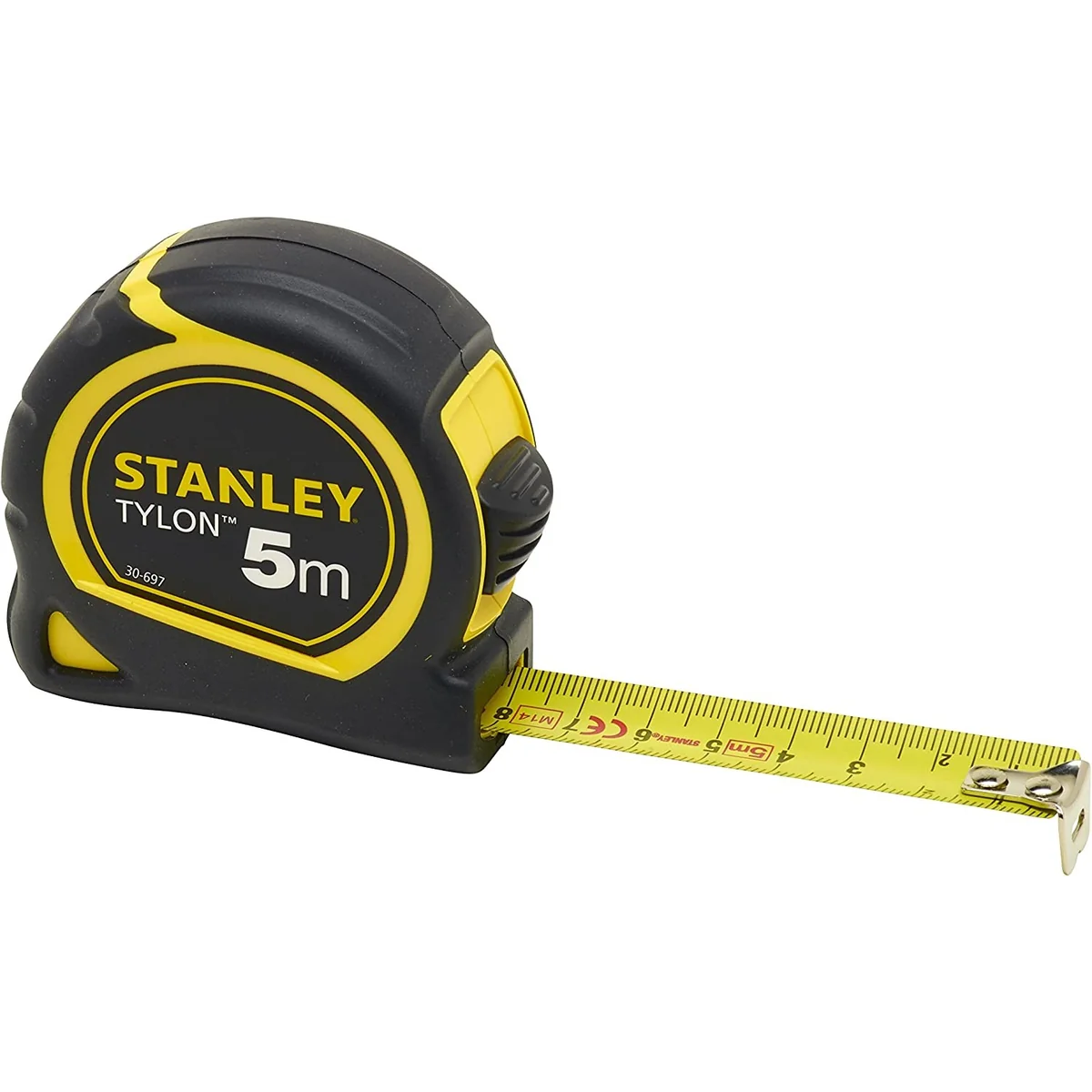 Ruleta cu banda metalica pentru masurare, STANLEY Tylon, cu blocare si carlig, 5 metri, 1-30-697