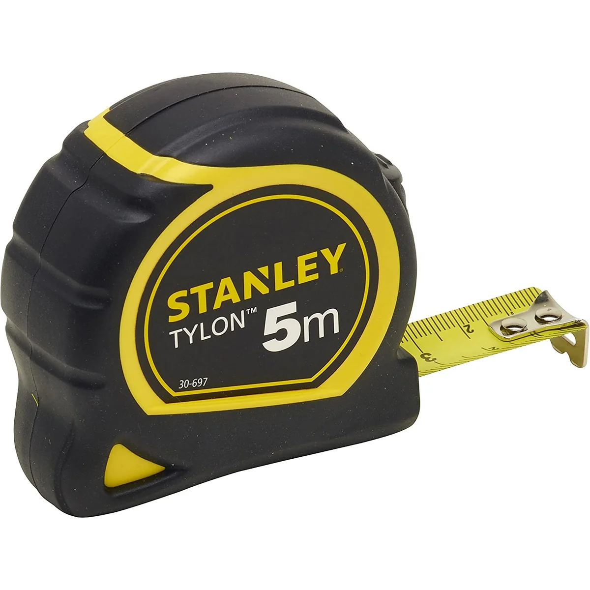 Ruleta cu banda metalica pentru masurare, STANLEY Tylon, cu blocare si carlig, 5 metri, 1-30-697