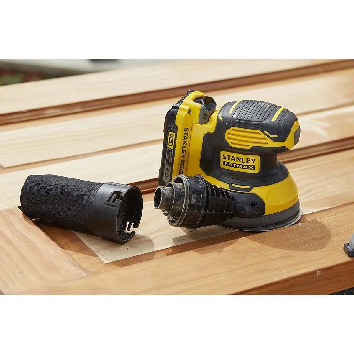 Slefuitor cu excentric STANLEY FATMAX V20 cu acumulator 18V 1x2.0 Ah si incarcator SFMCW220D1S-QW