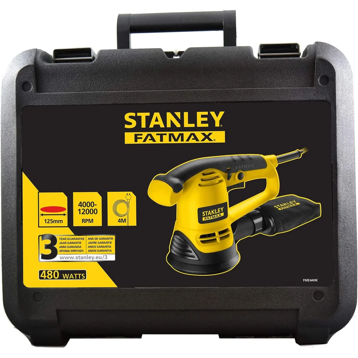 Slefuitor cu excentric STANLEY FATMAX 220 Volti 480 Wati FME440K-QS