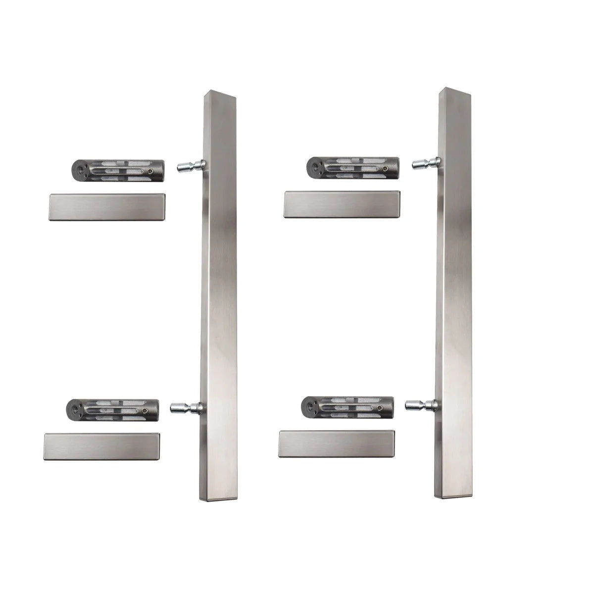 Set maner spatial pe ambele parti WALA din inox 304 rectangular lungime 1600 mm asezare la 45 de grade cu accesorii de prindere