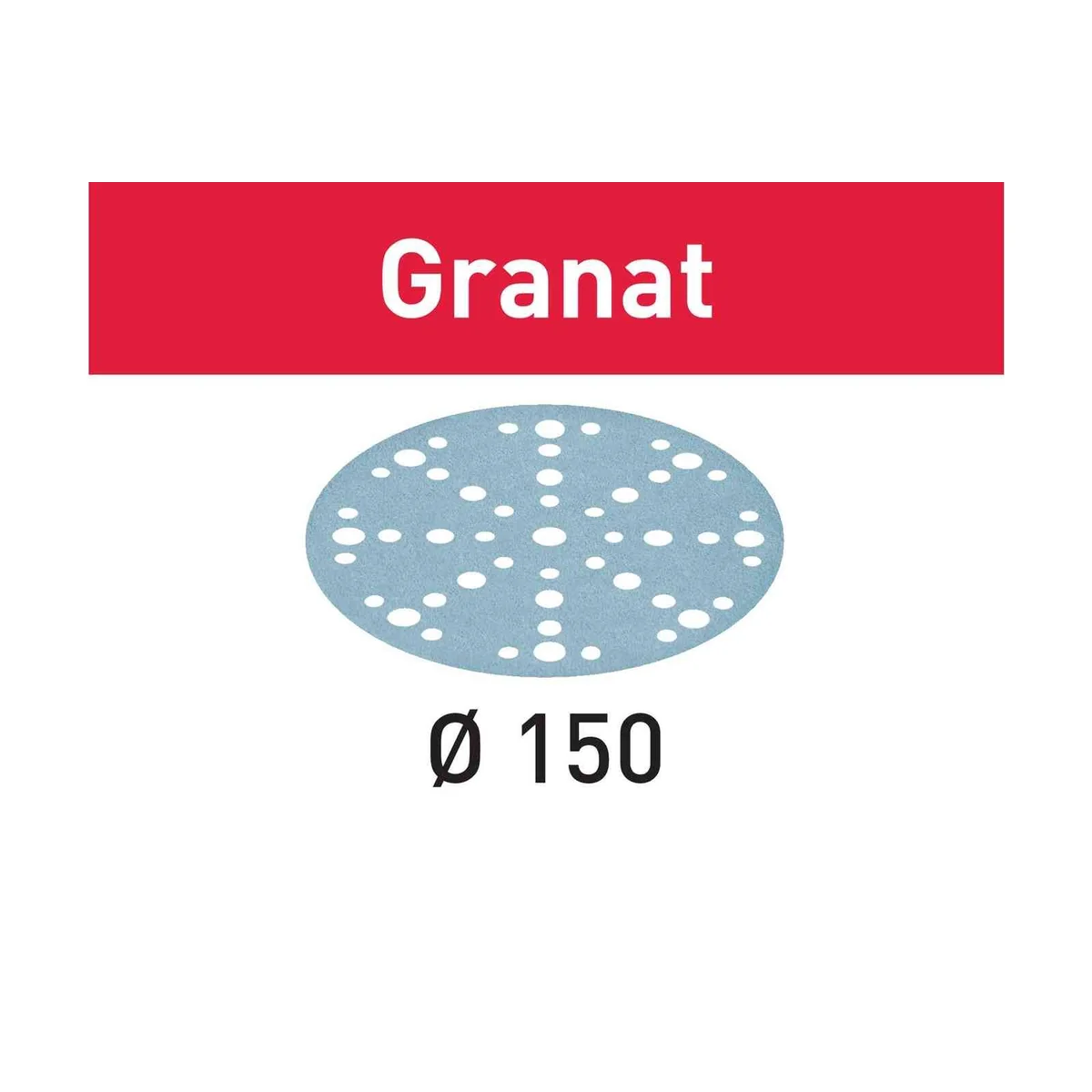 Foaie abraziva Festool Granat STF diametru 150 mm, 48 perforatii, granulatie  P60, 50 bucati pe pachet
