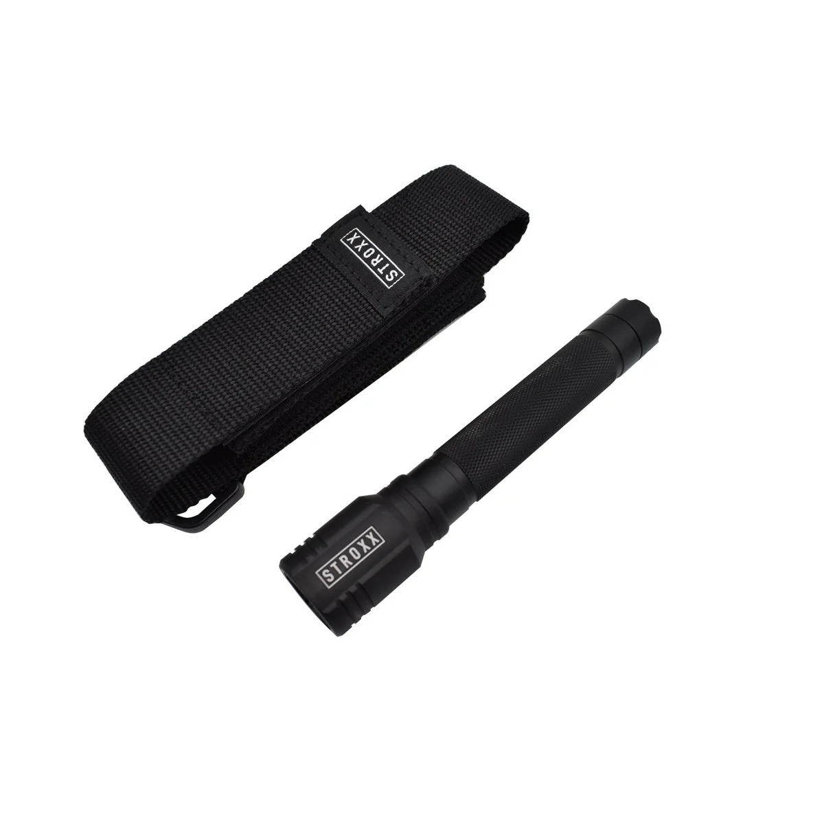 Lanterna led STROXX metalica, cu 2 baterii tip AA, 250 lumeni, culoare neagra