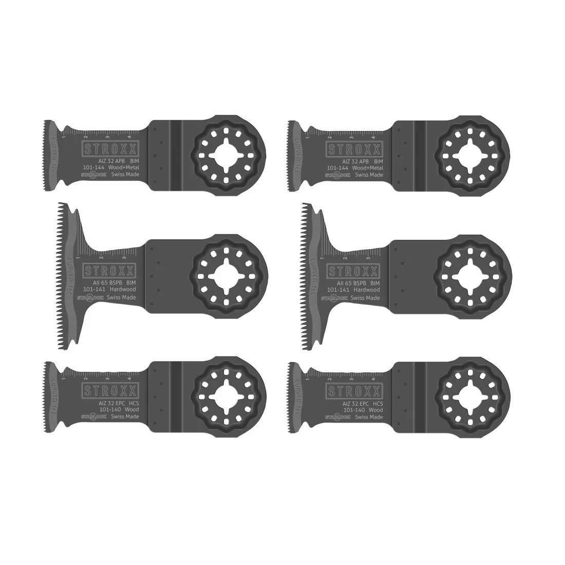 Set 6 bucati panza STROXX BIM HCS taiere in diferite materiale cu unelte multifunctionale cu sistem Starlock