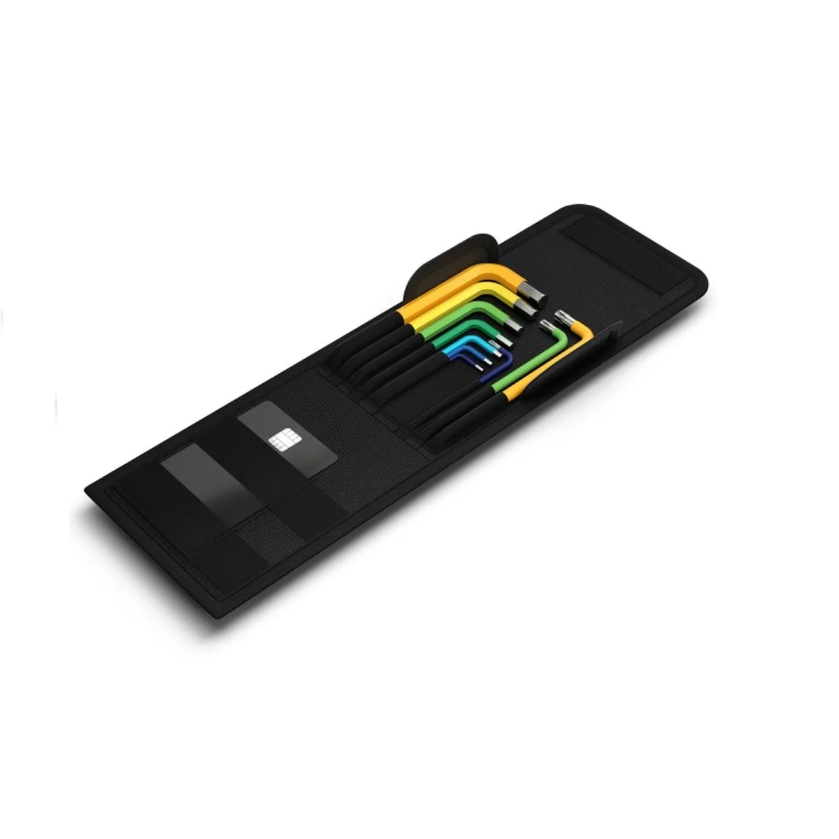 Set 10 chei STROXX 7 hexagonale, 3 TORX, colorate in husa textila neagra