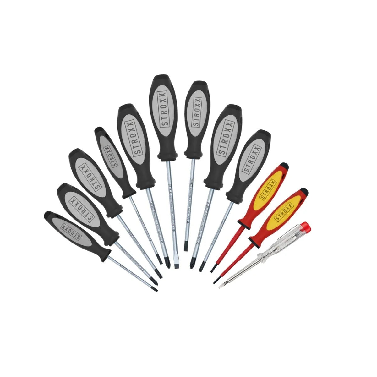 Set 12 surubelnite STROXX multicolor varfuri diferite