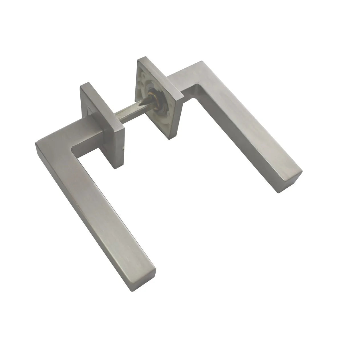 Maner usa interior STROXX model Babylon cu rozeta pentru cheie (BB) si maner la 90 de grade, material inox mat