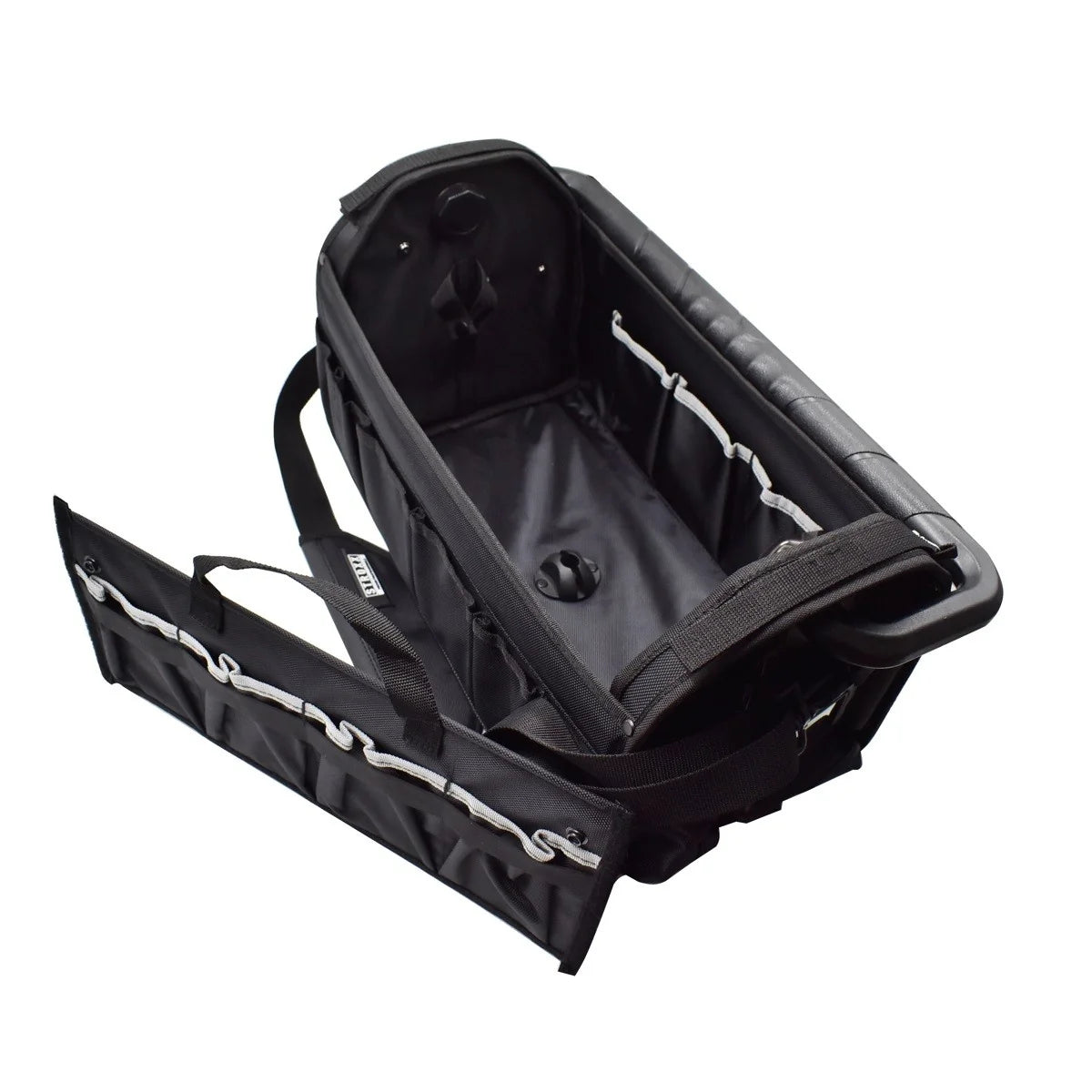 Geanta scule, STROXX, 20'', tip deschisa, cu 19 compartimente, buzunare, material poliester, culoare neagra