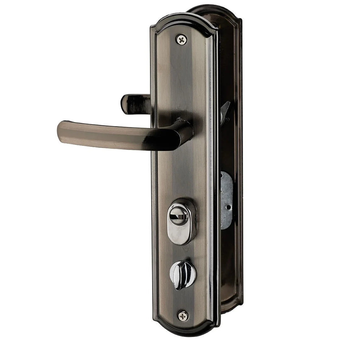 Maner pentru usa metalica, Thirard, pentru broasca incastrata dreapta, cu sild si arc, culoare argintiu anodizat, 76x60 mm