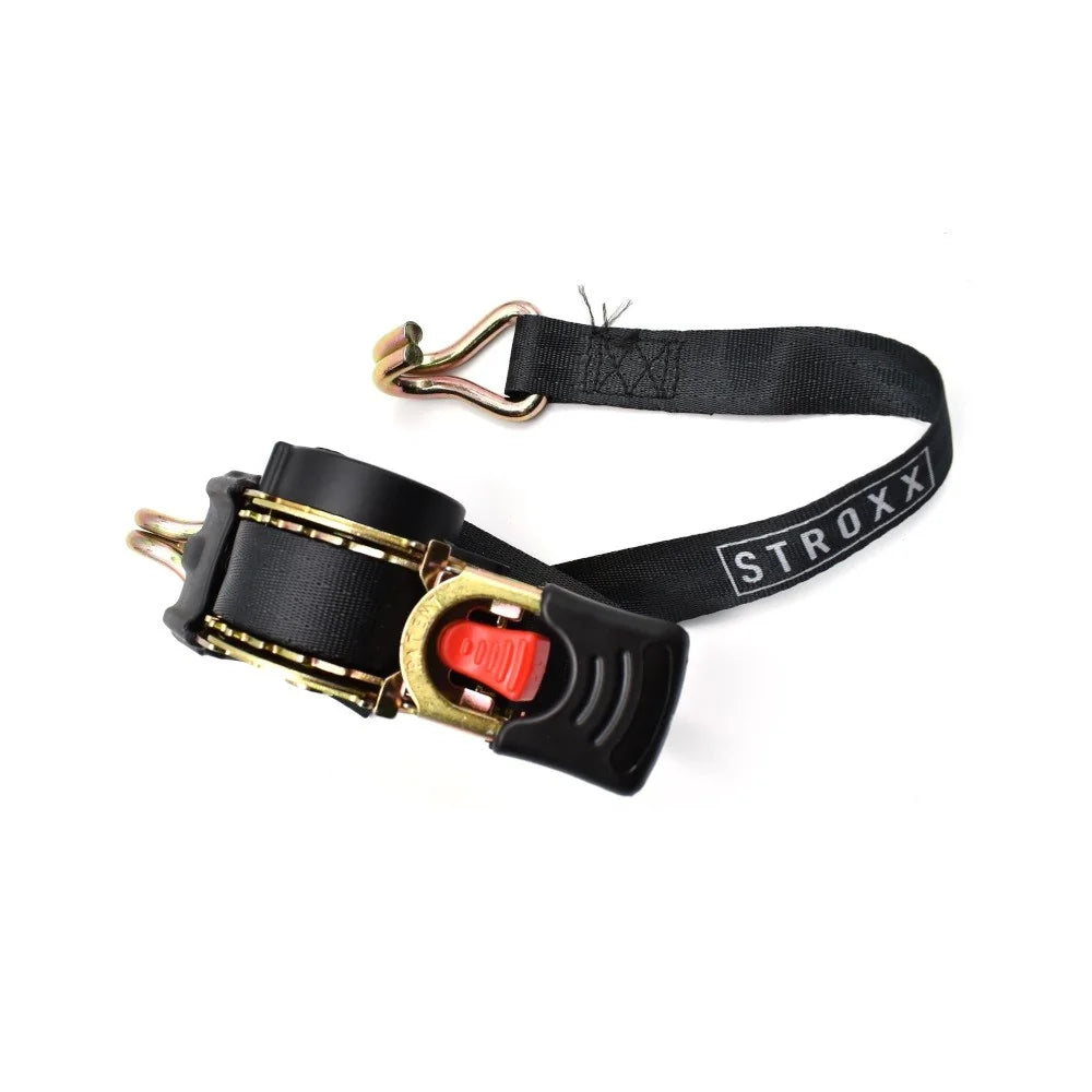 Chinga de ancorare cu clichet si retractie automata STROXX rezistenta 600 kg latime 25 mm lungime 4 metri culoare neagra