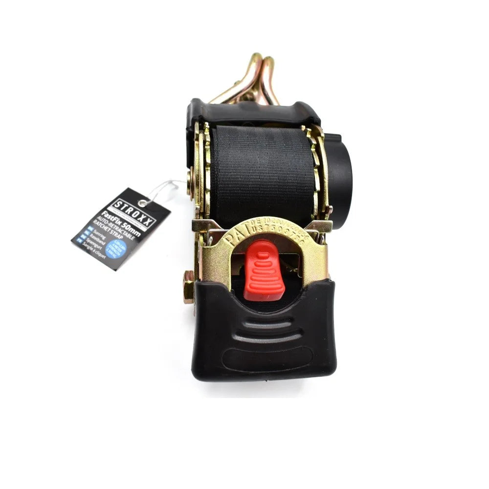 Chinga de ancorare cu clichet si retractie automata STROXX rezistenta 1500 kg latime 50 mm lungime 4 metri culoare neagra