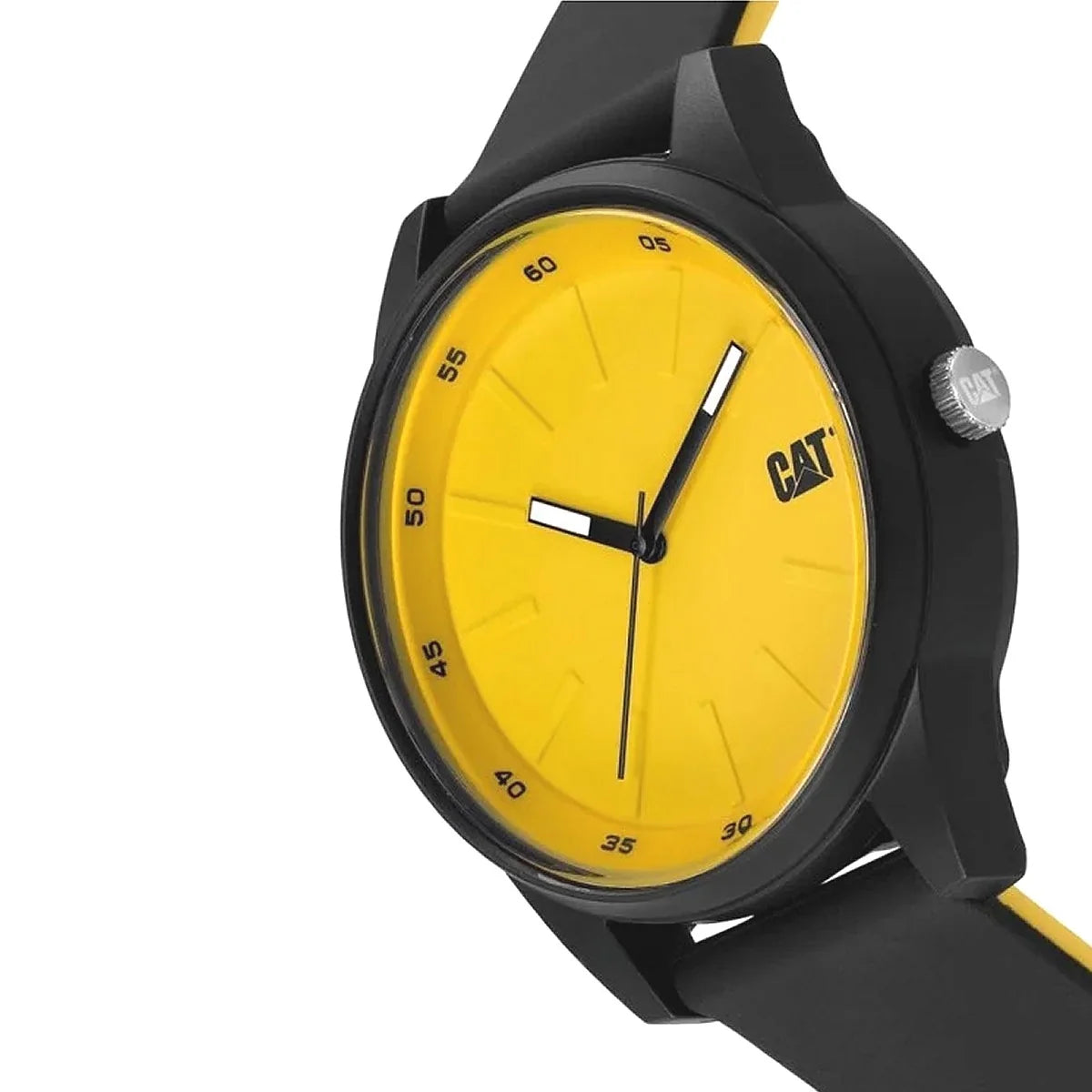 Ceas pentru barbati CAT INSIGNIA, mecanism QUARTZ analog, carcasa 43 mm, din plastic ABS, cadran galben, LJ.160.21.721