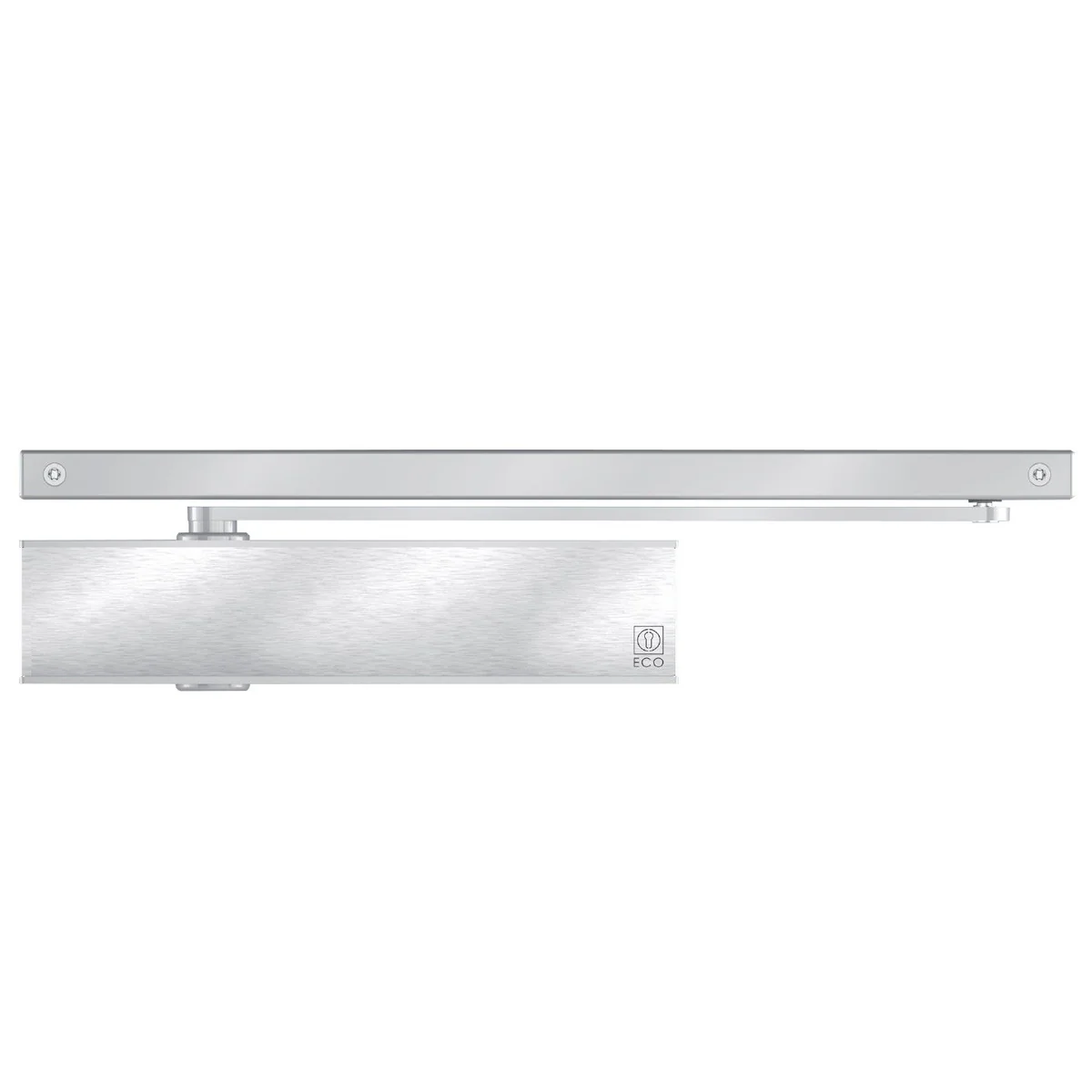 Amortizor usa hidraulic, cu sina culisanta, Eco Schulte TS 41 GS, sina tip B, greutate usa 20-80 kg, culoare argintiu