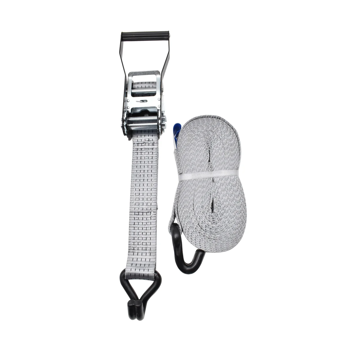 Chinga ancorare cu clichet din 2 piese, STROXX, latime 50 mm, lungime 10 m maxim 4000 kg culoare gri