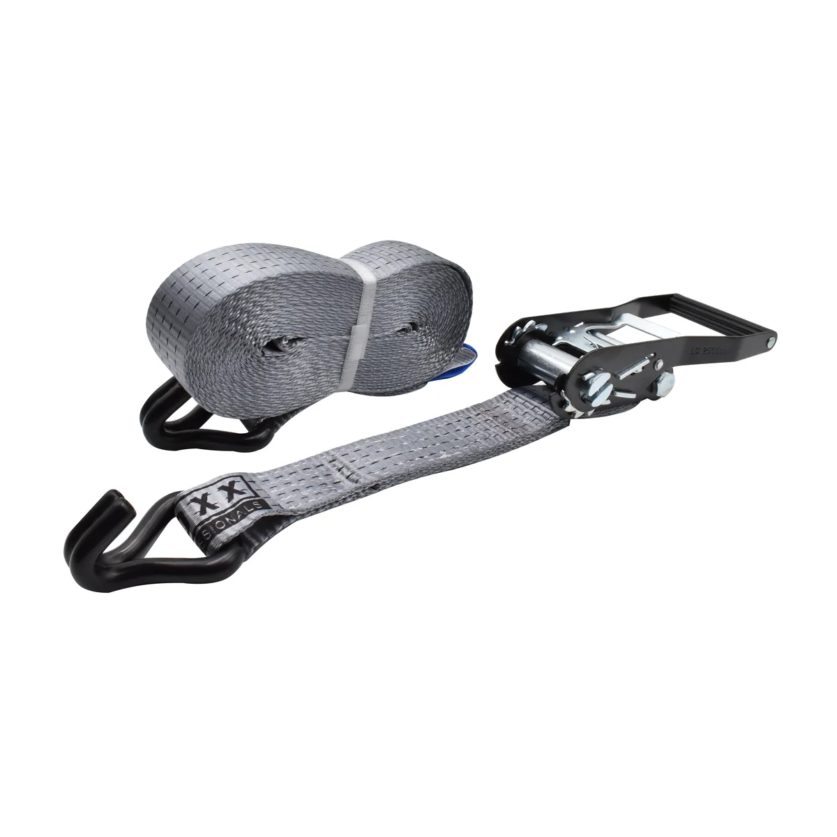 Chinga ancorare cu clichet din 2 piese, STROXX, latime 50 mm, lungime 10 m maxim 5000 kg culoare gri