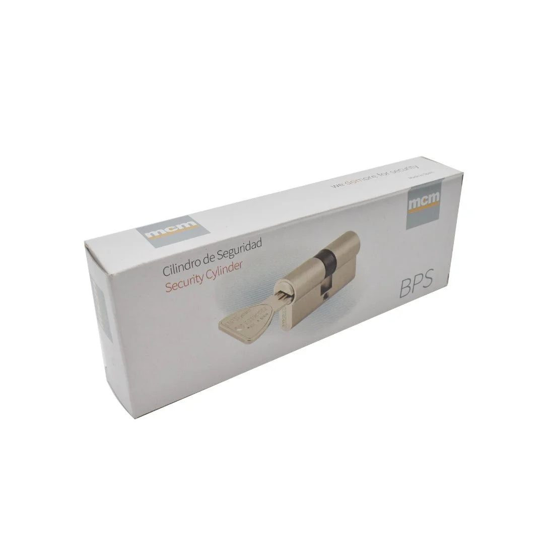 Cilindru de siguranta, mcm BPS 45x65, cu protectie la lovire, antigaurire, cartela pentru multiplicare chei, nichel, 5 chei