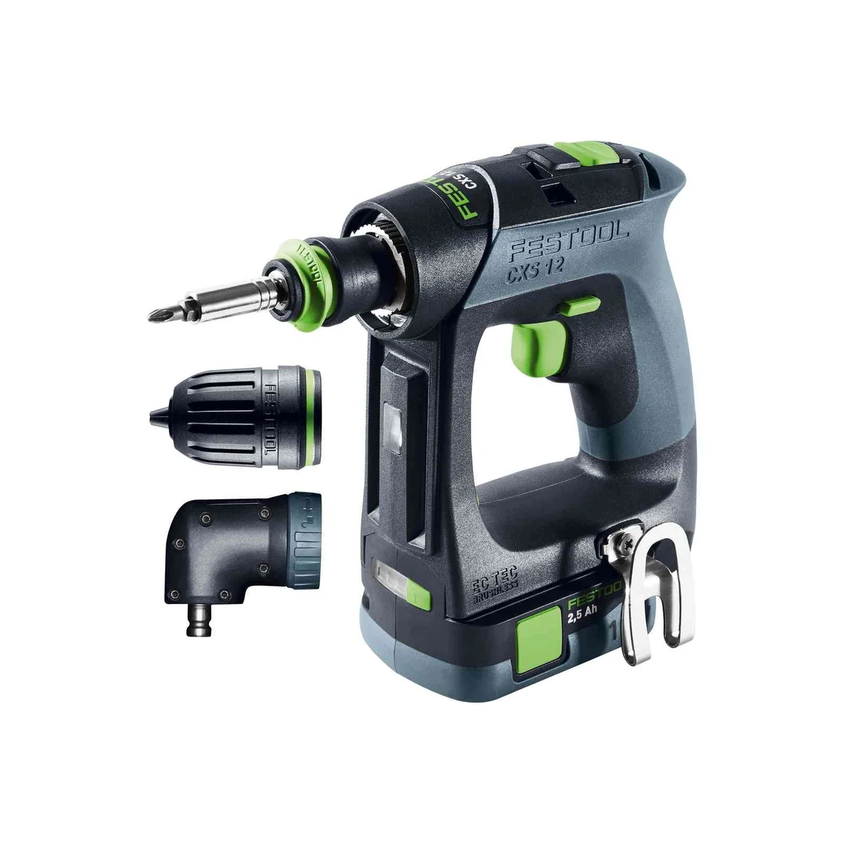 Masina de gaurit si insurubat FESTOOL CXS 12 V 2.5 Ah set cu 2xAcumulatori BP 12 Li+Incarcator+Systainer 576865