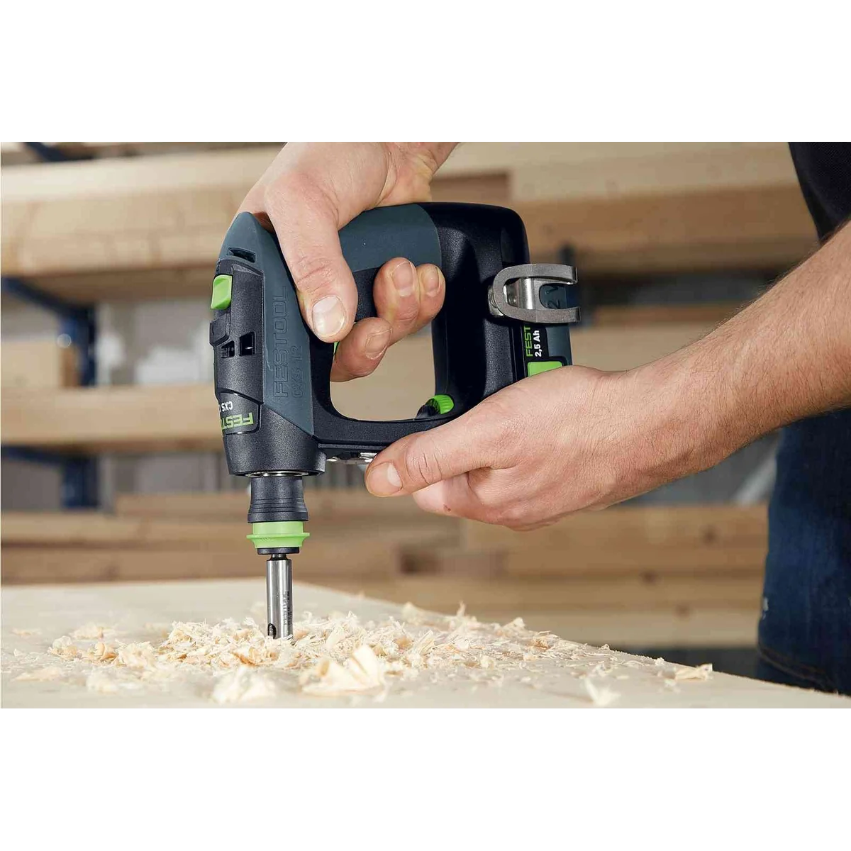 Masina de gaurit si insurubat FESTOOL CXS 12 V 2.5 Ah set cu 2xAcumulatori BP 12 Li+Incarcator+Systainer 576865