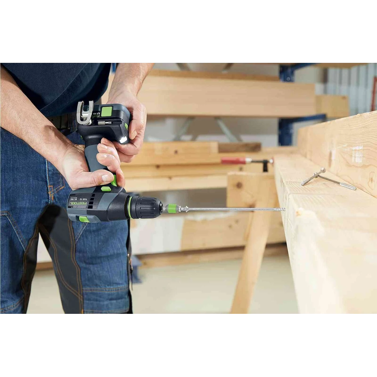Masina de gaurit si insurubat FESTOOL TXS 12 V 2.5 Ah set cu 2xAcumulatori BP 12 Li+Incarcator+Systainer 576874