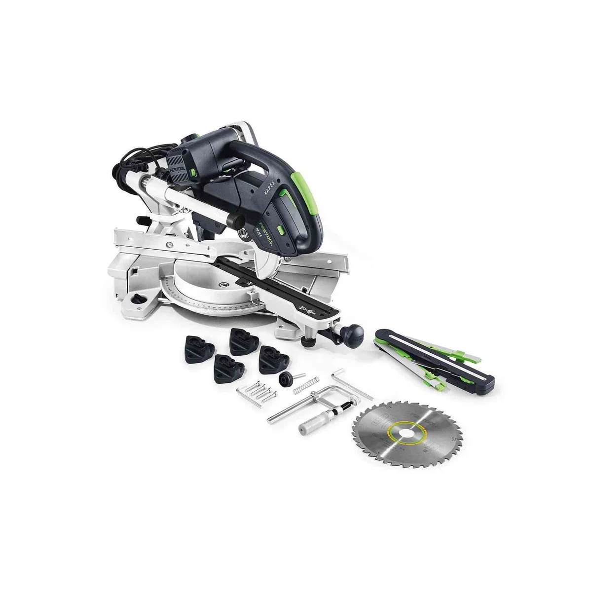 Fierastrau circular stationar cu sanie de glisare, 1200 Wati, turatie 3500 rpm, Festool Kapex KS 60 E - set (561728)