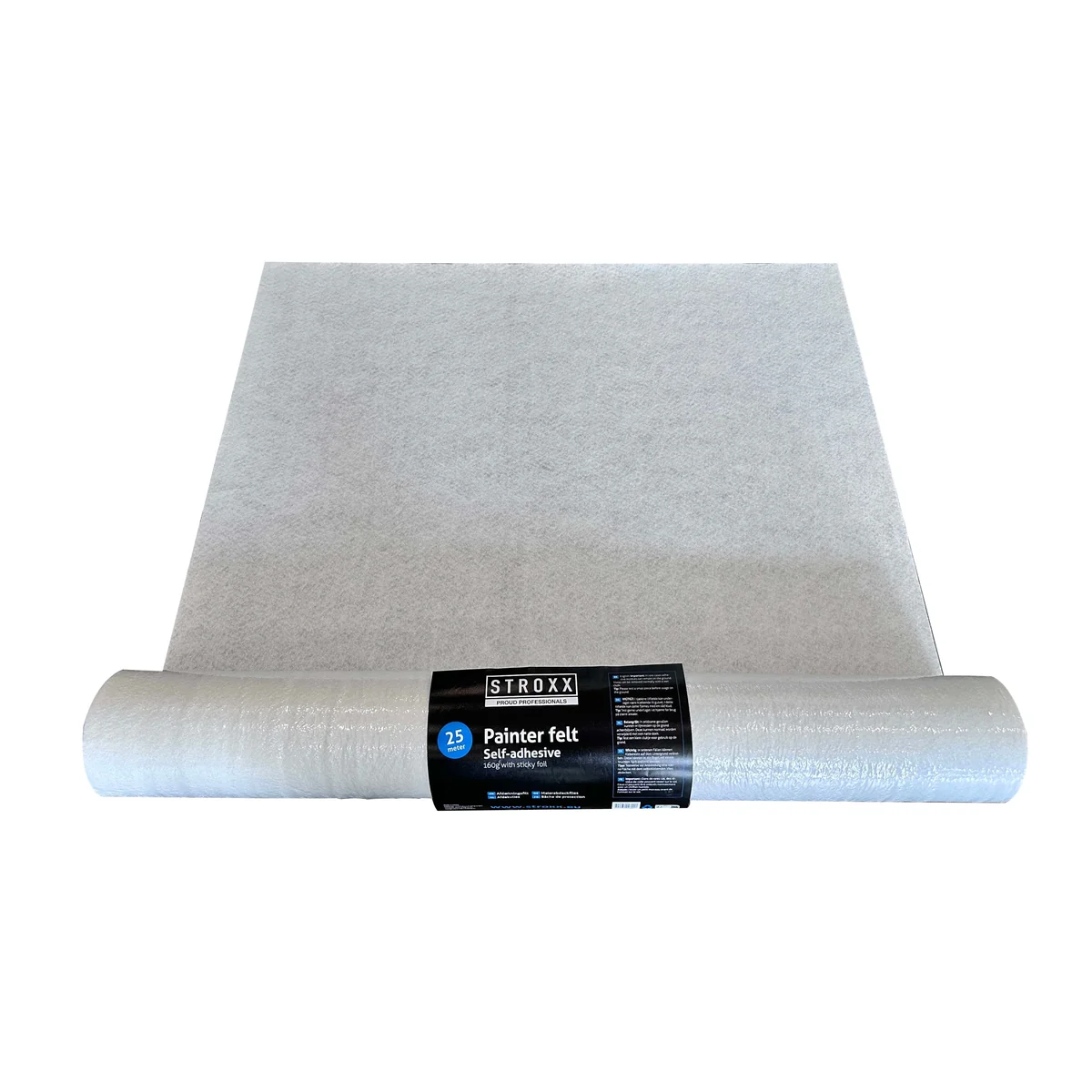 Covor autoadeziv de protectie in timpul renovarii, STROXX, 25 metri, culoare albă