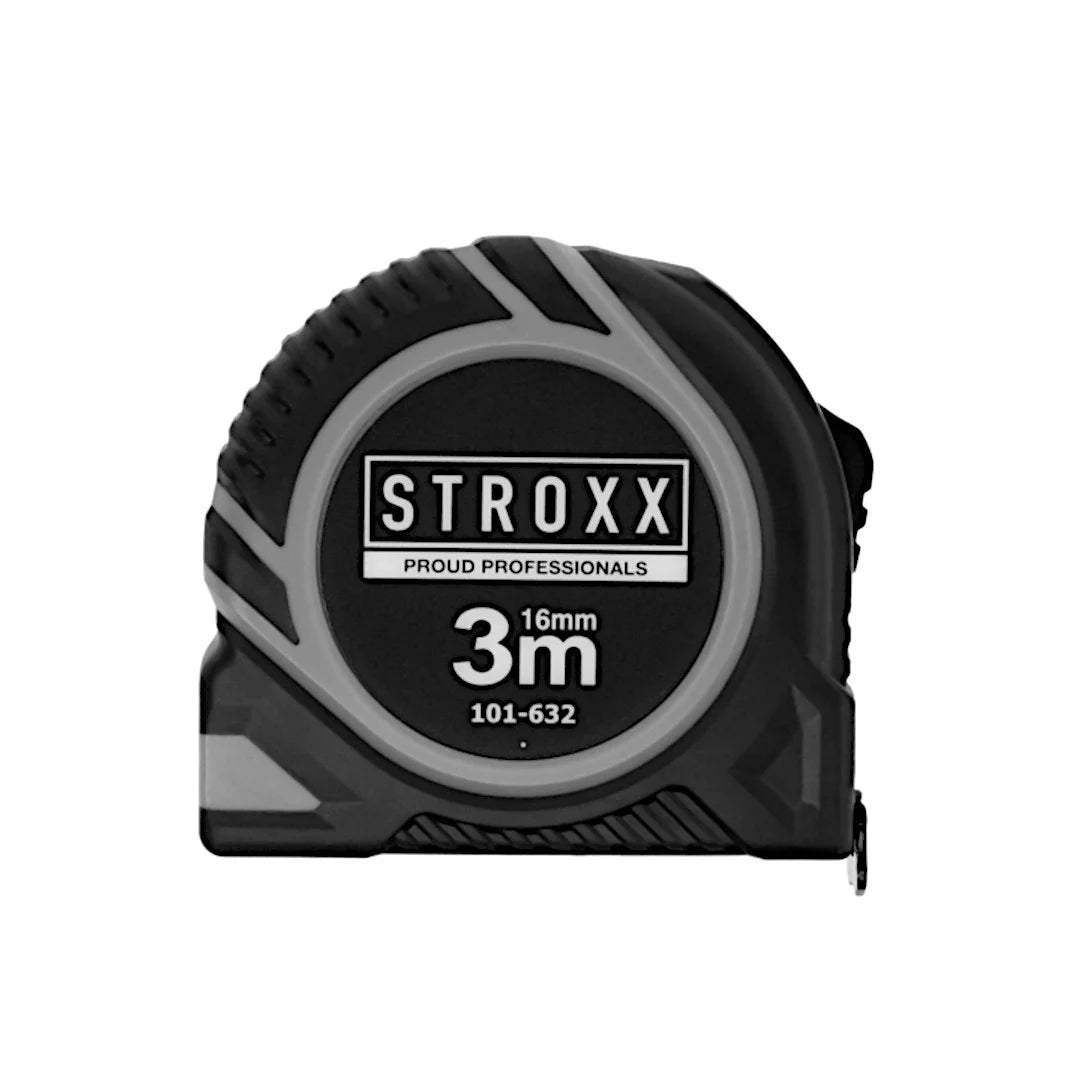 Ruleta cu banda metalica pentru masurare, STROXX, cu blocare si carlig, produs profesional, lungime 3 metri, 101-632