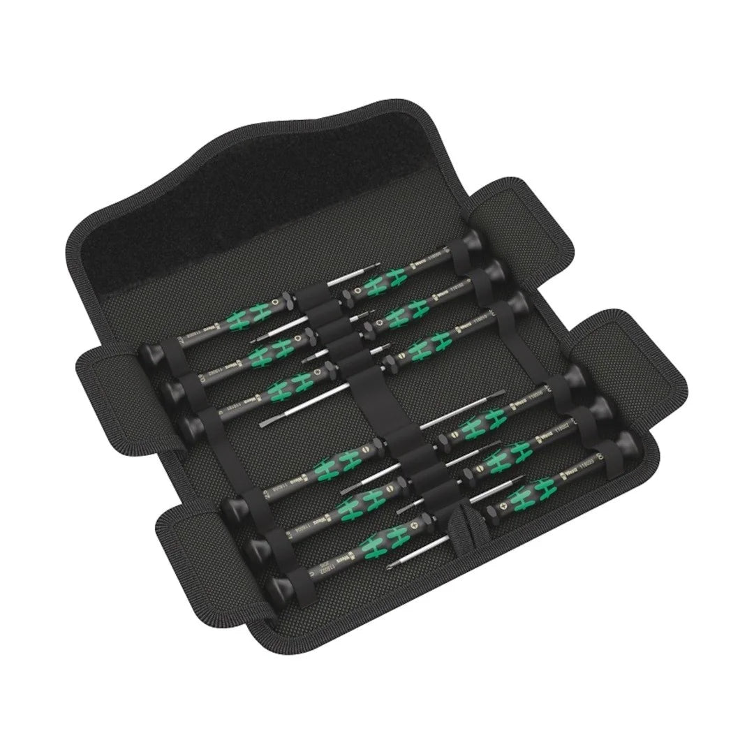 Set surubelnite de precizie 12 piese, Wera Kraftform Micro 12 Universal 1, in husa pentru pastrare si transport, 05073675001