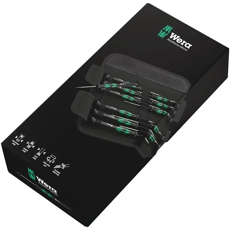 Set surubelnite de precizie 12 piese, Wera Kraftform Micro 12 Universal 1, in husa pentru pastrare si transport, 05073675001
