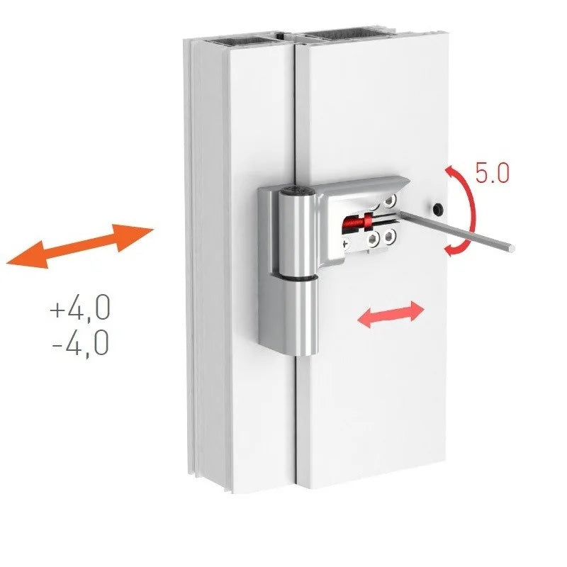 Balama usa termopan Medos Joker, reglabila 3D, greutate max usa 120 kg, inaltime cercevea 18.75-22.25 mm, negru mat RAL9005