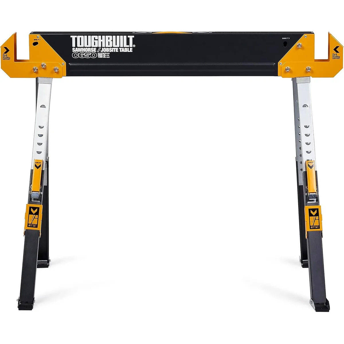 Set banc de lucru, 2 capre pliabile, Toughbuilt TB-C650-2, capacitate 1180kg