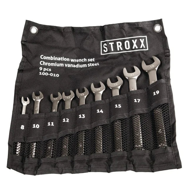 Set chei fixe STROXX combinat cu chei inelare 9 piese