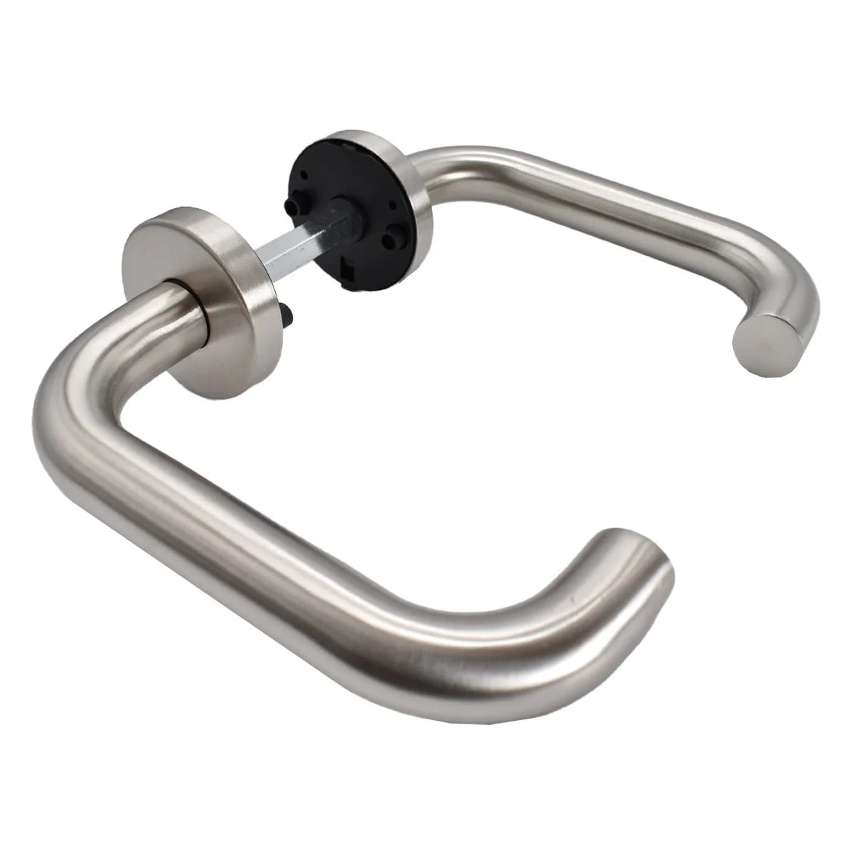 Maner usa interior STROXX cu rozeta pentru baie si maner in forma U, material inox mat
