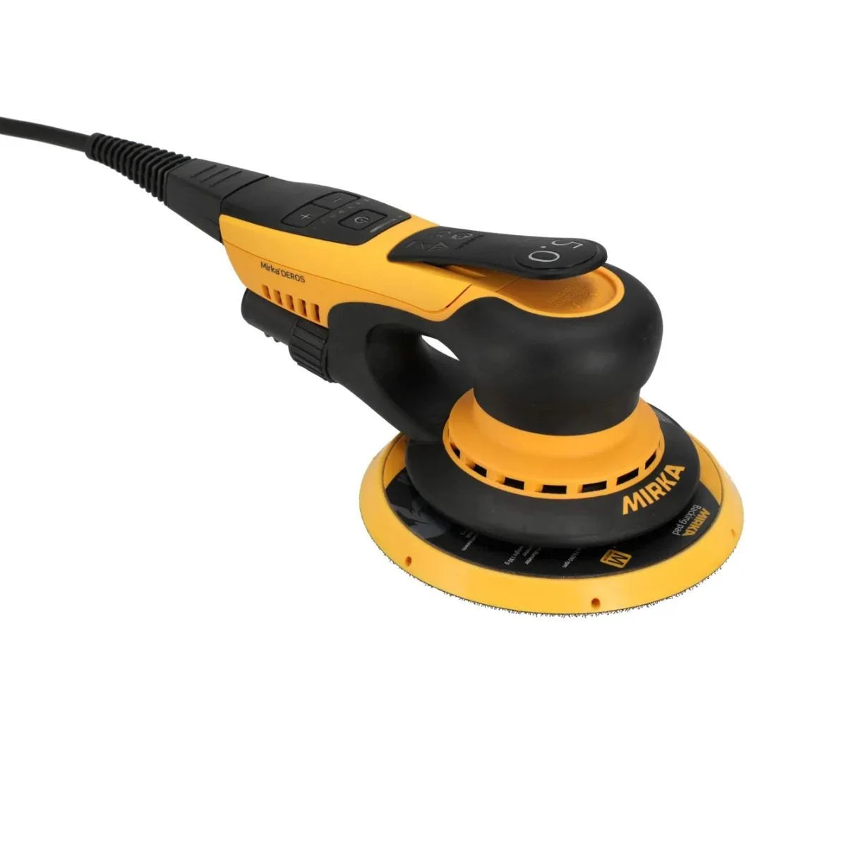 Slefuitor orbital MIRKA DEROS II 5650, motor fara perii, 220-240 V, doua talpi de slefuire, Bluetooth, cutie de transport