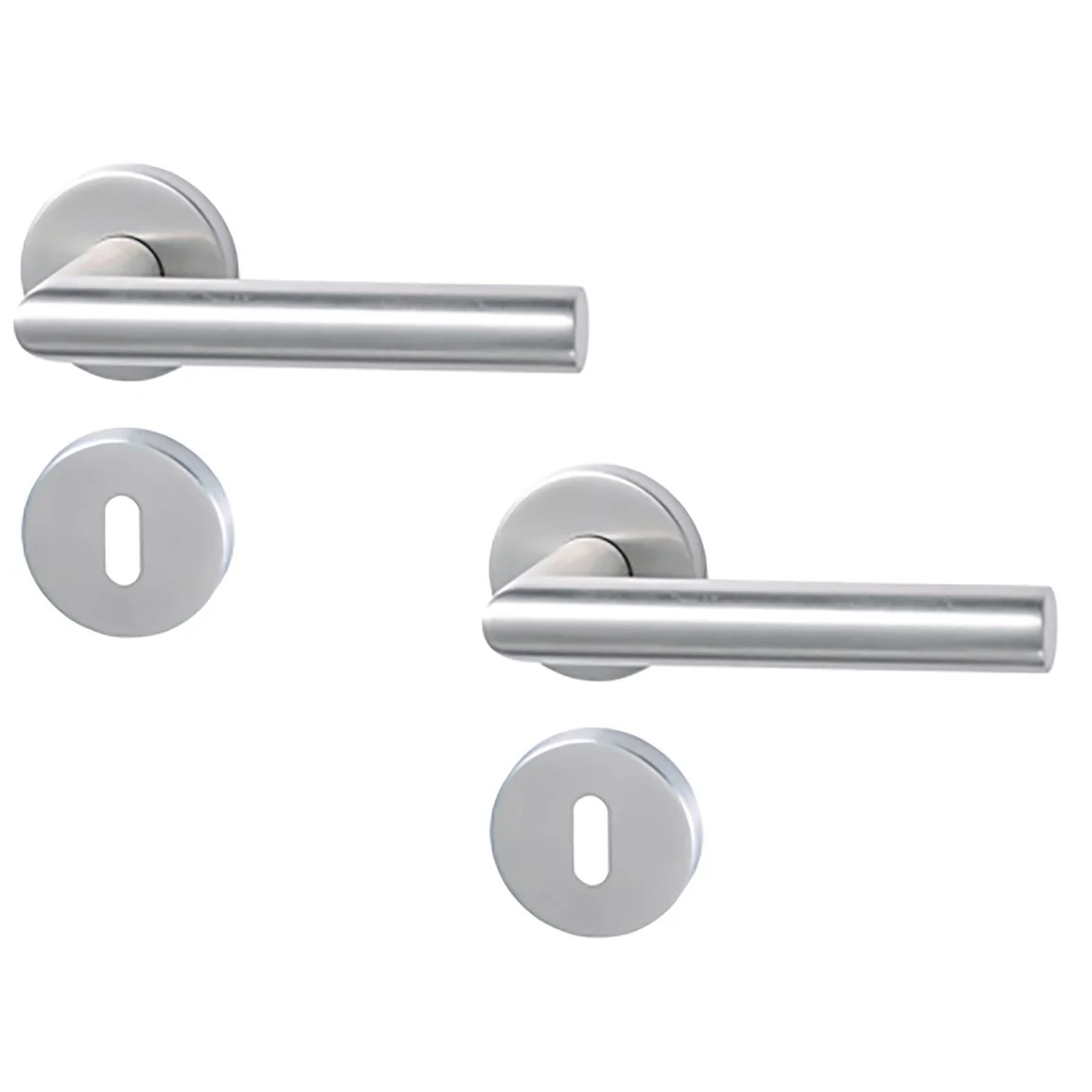 Maner usa interior STROXX cu rozeta pentru cheie si maner la 90 de grade, material inox mat