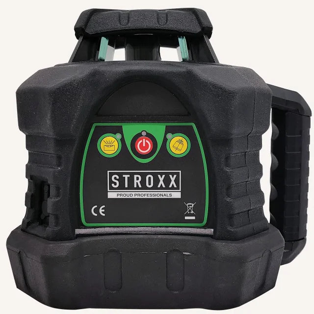 Nivela laser rotativa STROXX, cu telecomanda si detector laser, diametru masurare 500 m, fascicul verde 9072658