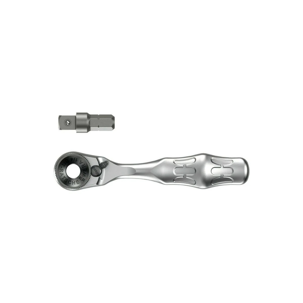 Antrenor cheie cu clichet Wera 8001 A Zyklop Mini 1 pentru spatii inguste, cuplu max. 60 NM, adaptor ¼ inclus, 05073230001