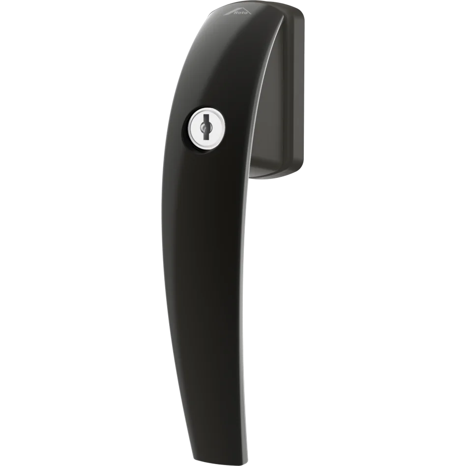 Maner fereastra cu cheie Roto Swing, lungimea patratului 43 mm, 40 Nm, cu suruburi de montaj, cu logo, culoare maro