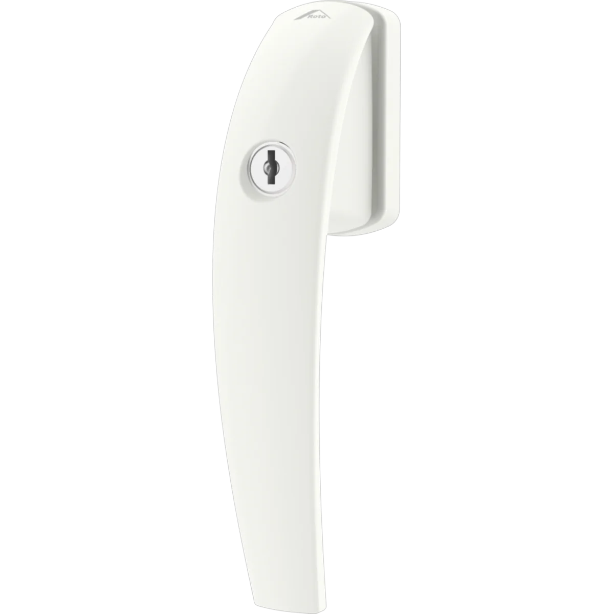 Maner fereastra cu cheie Roto Swing, lungimea patratului 43 mm, 40 Nm, cu suruburi de montaj, cu logo, culoare alb