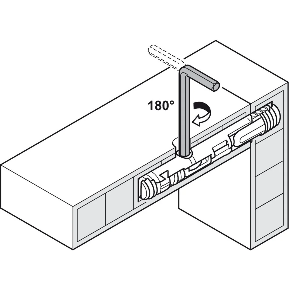 Conector demontabil IXCONNECT Hafele, din plastic, diametru 8 mm, lungime 60 mm, pentru grosime lemn 15 mm